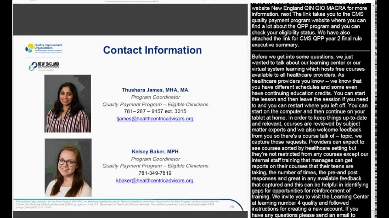 WEBINAR: Quality Payment Program Final Rule Overview