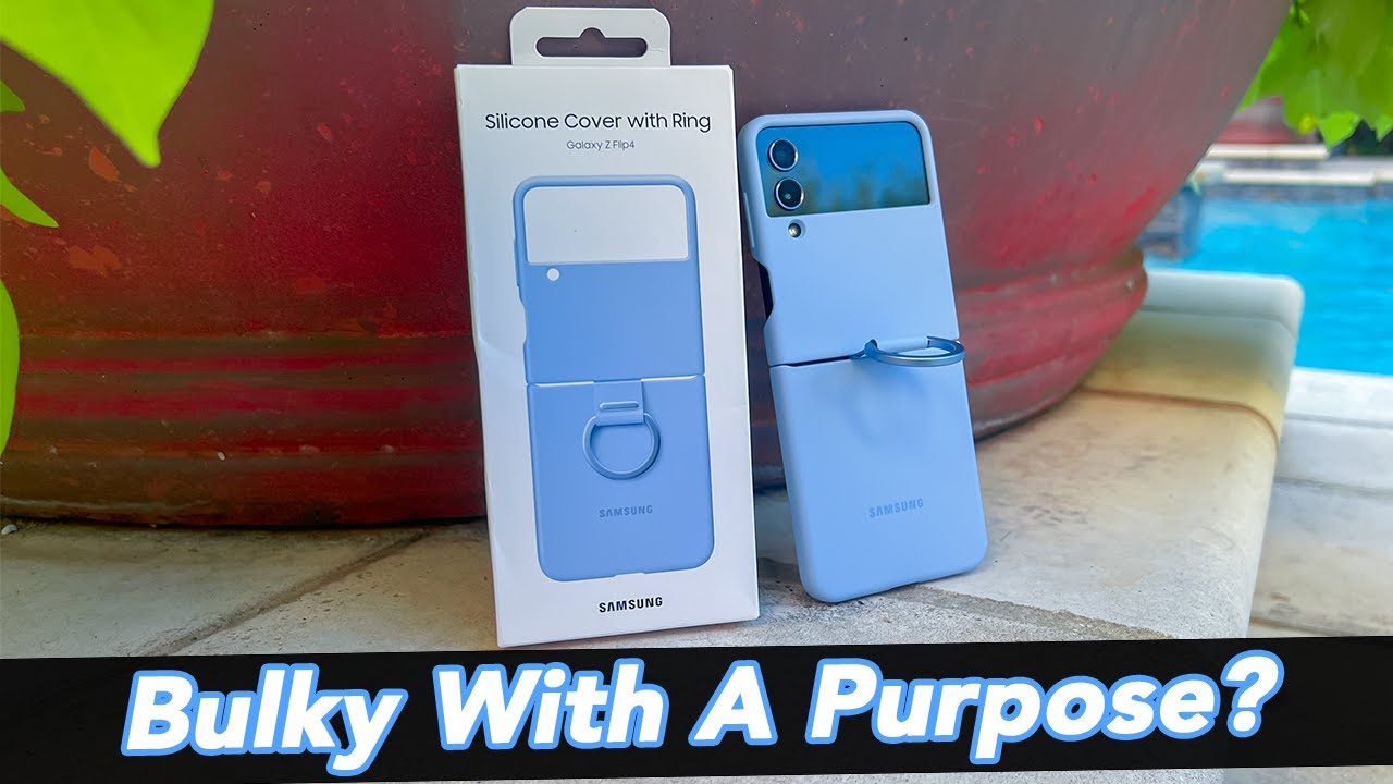 Arctic Blue Silicone Cover with Ring - Galaxy Z Flip 4 // Is The Ring Useful?