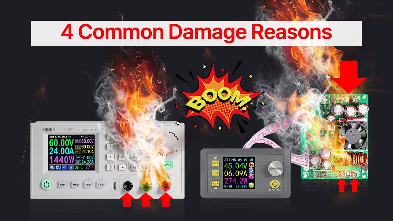 4 common damage reasons of RD tech power supplies DPS5020 RD6012P