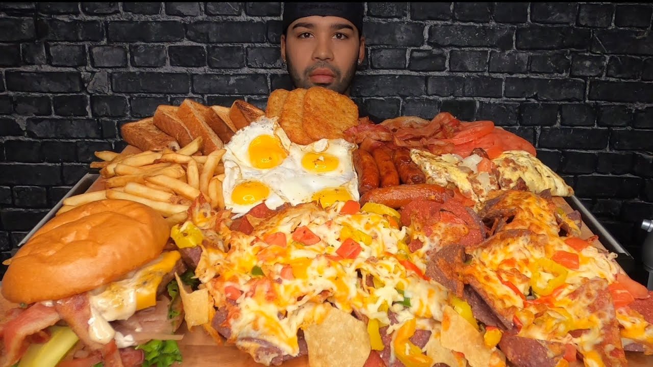 (ASMR) ULTIMATE HANGOVER BREAKFAST MUKBANG
