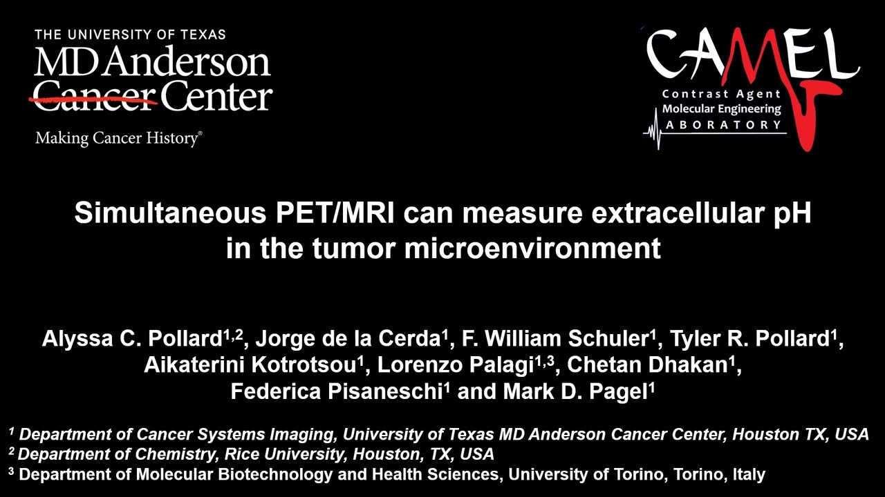 Simultaneous PET/MRI can measure extracellular pH in the tumor microenvironment