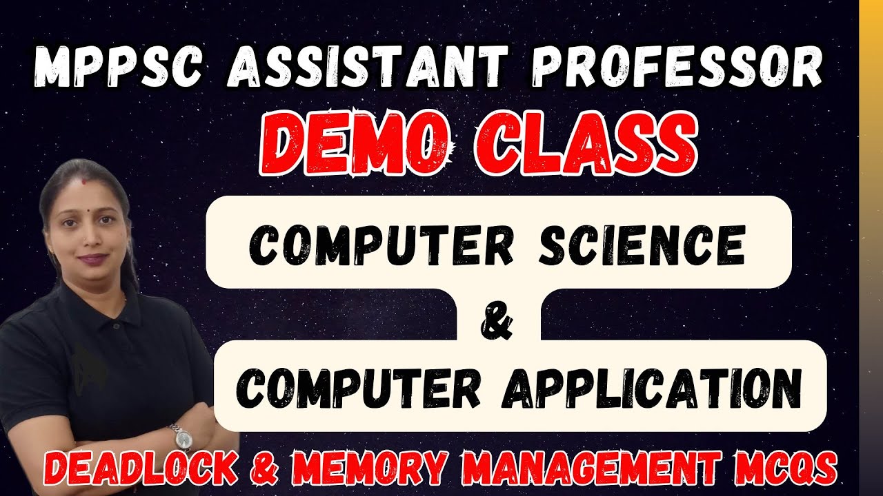 MPPSC Assistant Professor| Demo Class | Computer Science | Computer Application | Class Recording