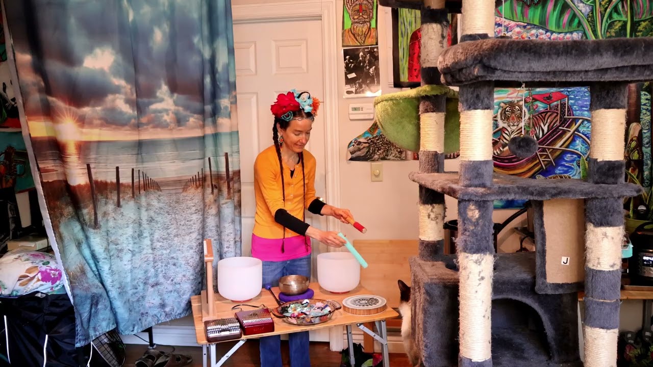 Magic vibrational music-Water, Air, Fire & Earth sounds- w/ Himalaya in the front row! ha!! 1-3-2026