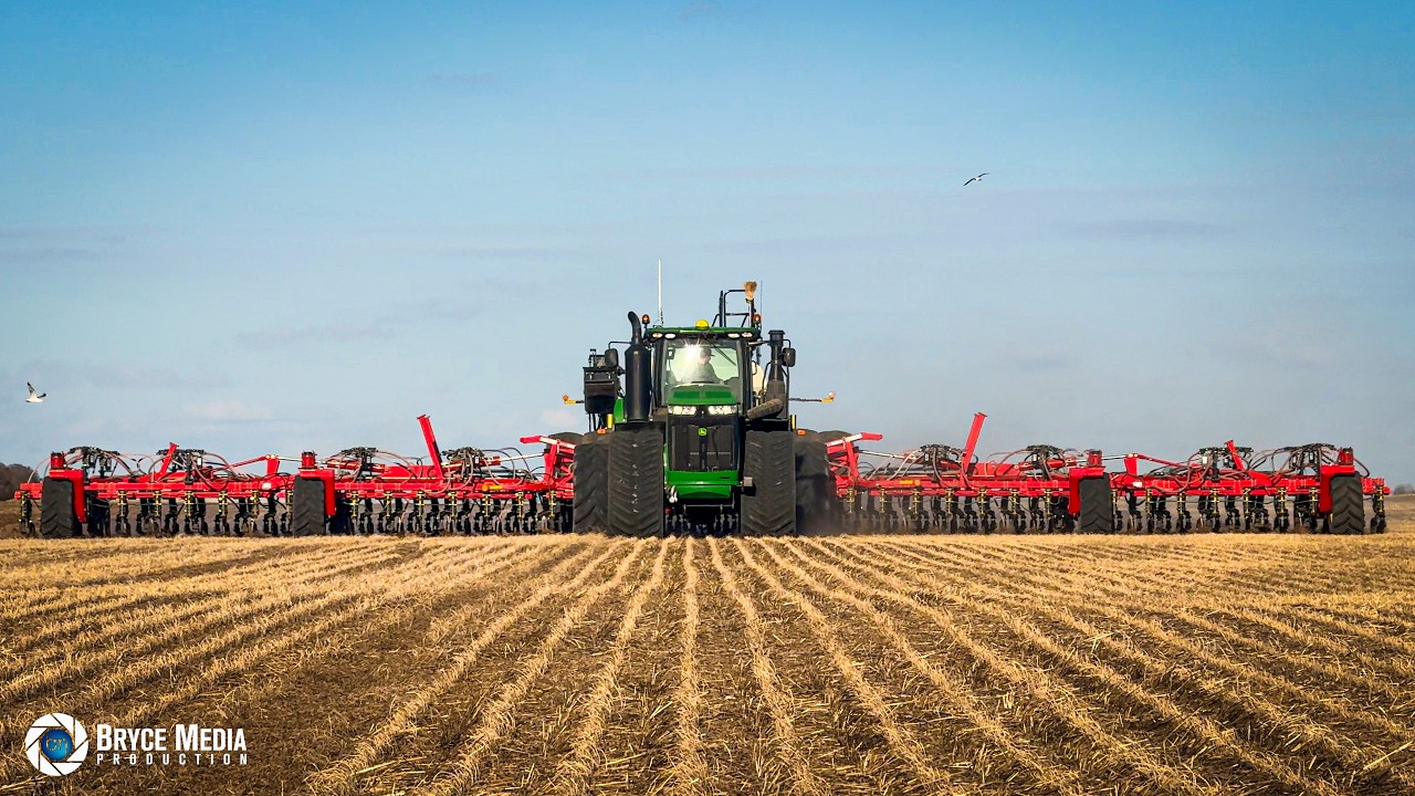 Canadian Farming XXL | Massive John Deere 9620RX Seeding + 84ft Bourgault AirDrill - Landwirtschaft