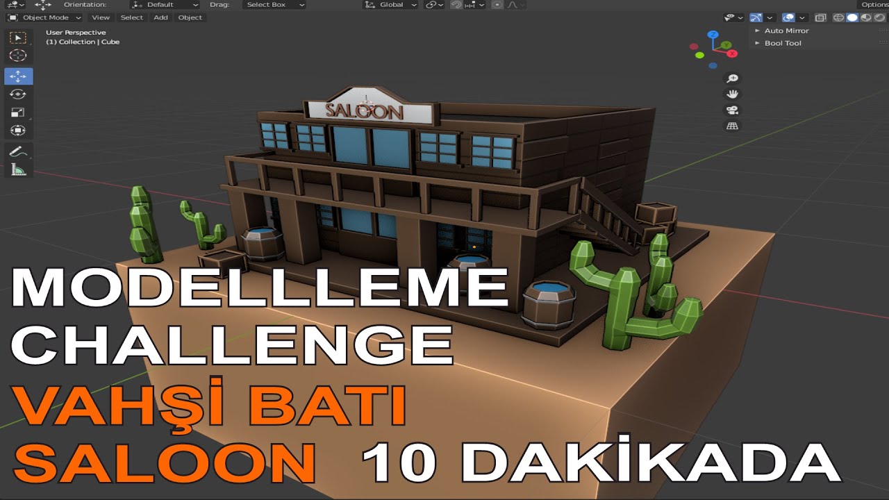 Blender Ev Modelleme / Blender Eğitim / Blender 3d modelleme / Blender dersleri / blender 3d ders