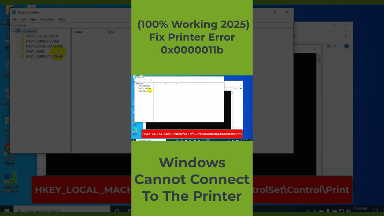 Fix Error 0x0000011b &ndash; Windows Cannot Connect to the Printer (2025 Working Method) #windows11