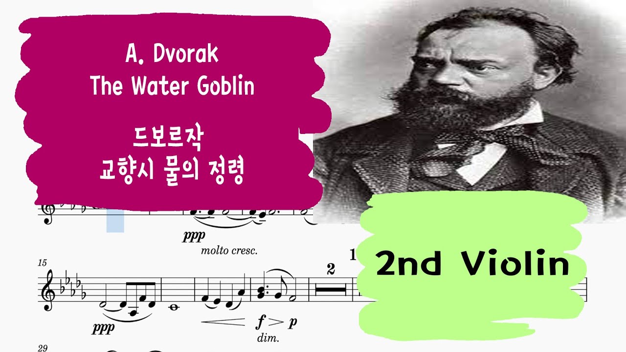 🎼 드보르작 교향곡 6번 교향시 '물의 정령' 제2바이올린 크게 듣기 | A. Dvorak Symphonic Poems The Water Goblin 2nd Violin part