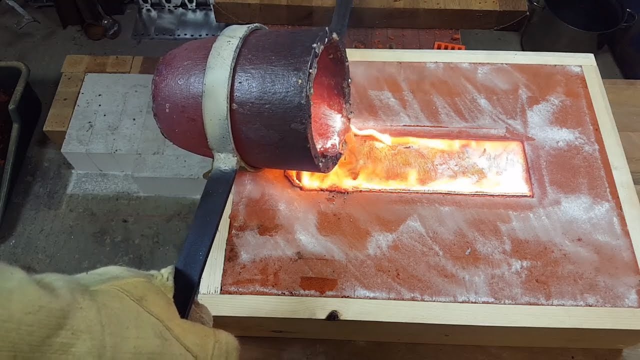 Massive Lead & Brass Ingots : Cast In Petrobond Sand