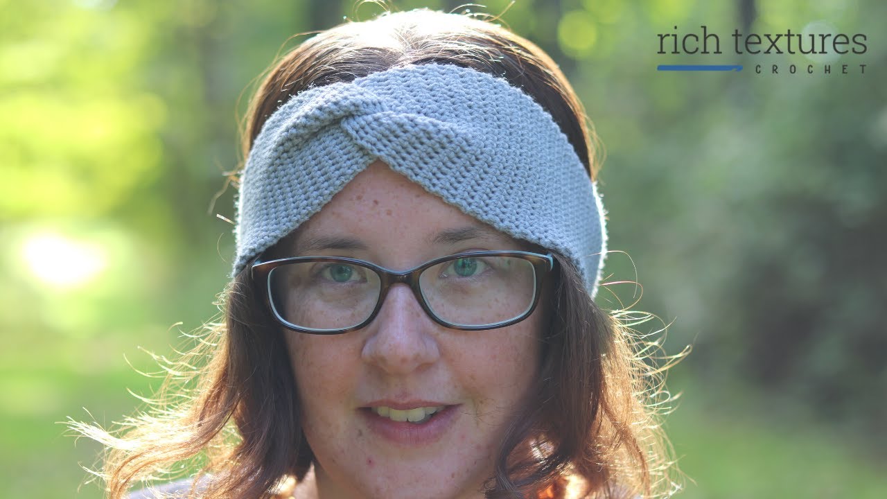 Twisted Thermal Ear Warmer Crochet Pattern