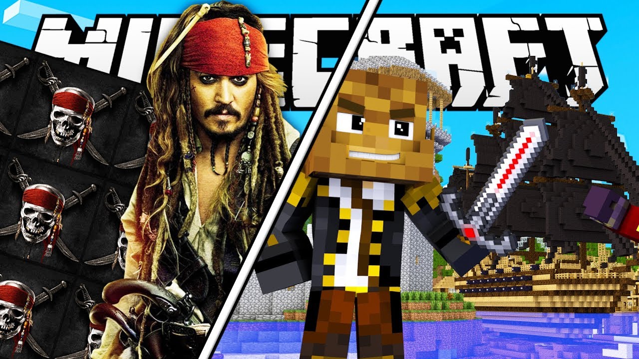 ПИРАТЫ КАРИБСКОГО МОРЯ УДАЧНЫЕ БЛОКИ В MINECRAFT - ВЫЗОВ МОДАМ | JeromeASF