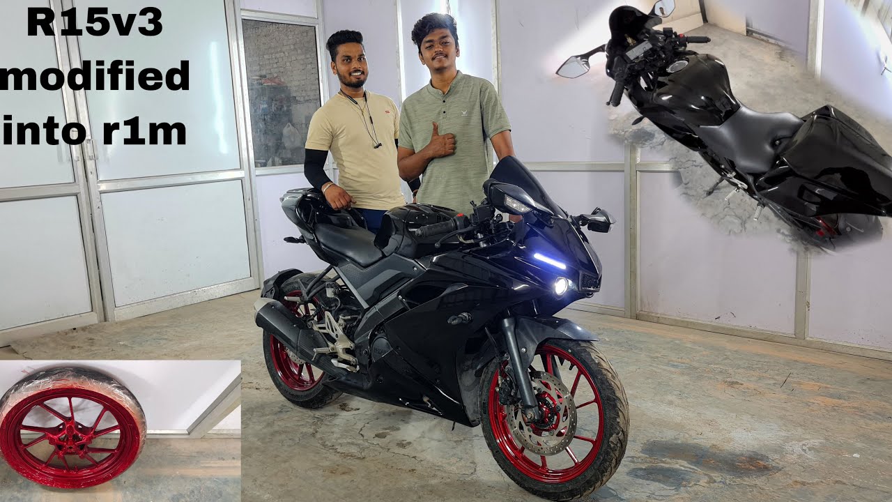 Delivering Yamaha R15v3 Modified Into R1M 🖤 || happy moment🥹