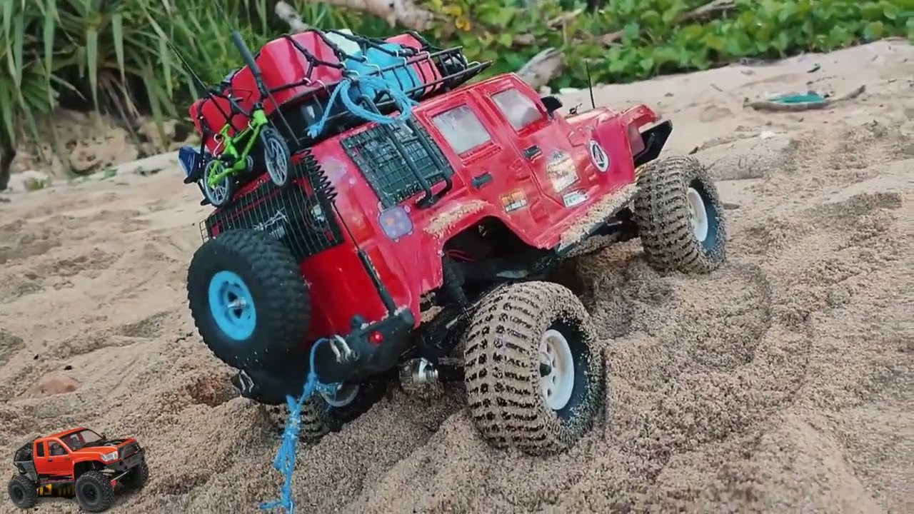 Mud, Power, and Grit: Red RC Car Takes Off-Road to the Extreme,Rc RED 10