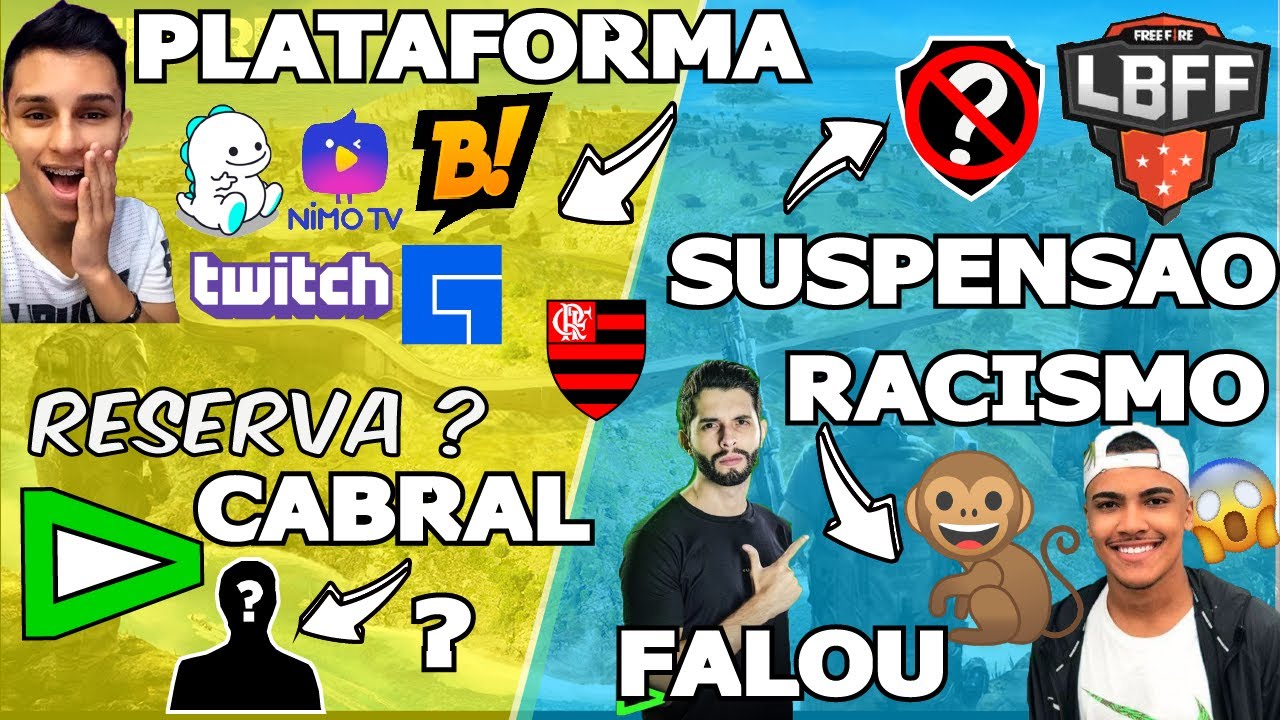 RAC1SM0 no FREE FIRE! A PLATAFORMA NOBRU ? QUEM É LOUD CABRAL ? TIME SUSPENSO LBFF ! CAMP do COREA !