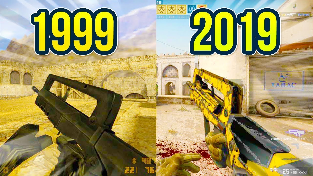 Evolution of the FAMAS in Counter Strike 1999 - 2019