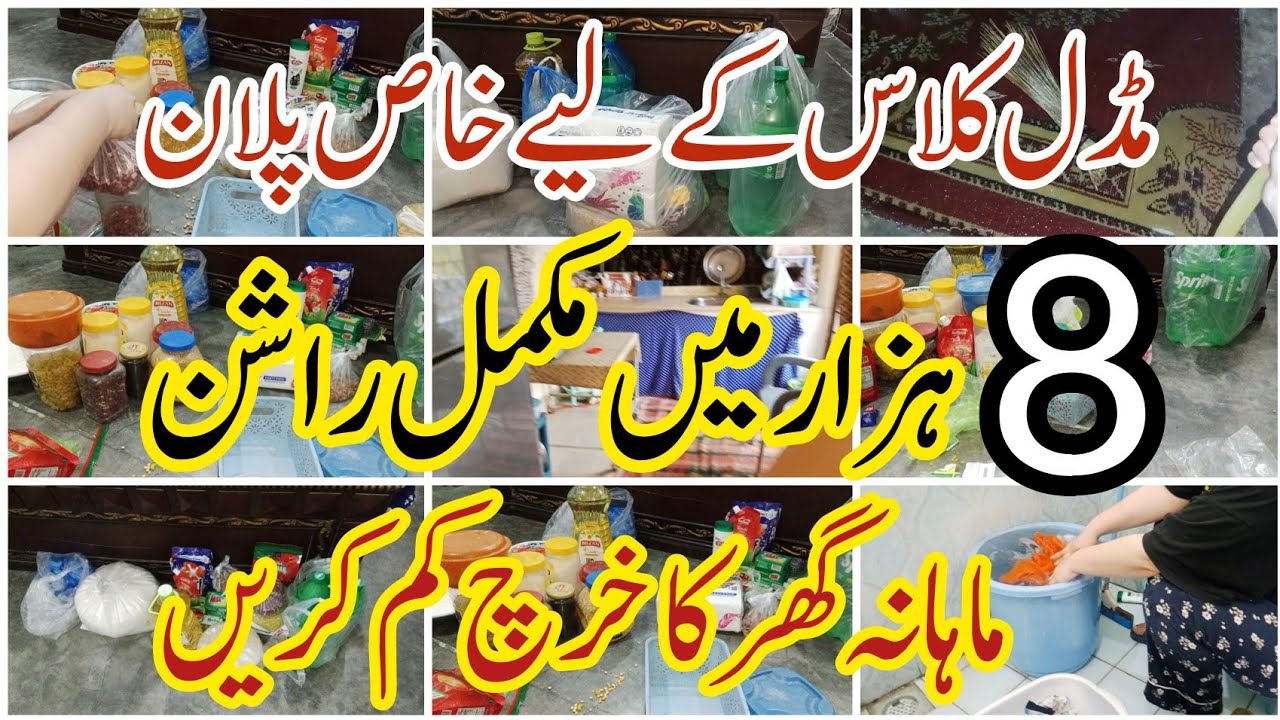 Low Budget Monthly Grocery Plan in 8000 PKR✔️ | Middle Class Family Budget