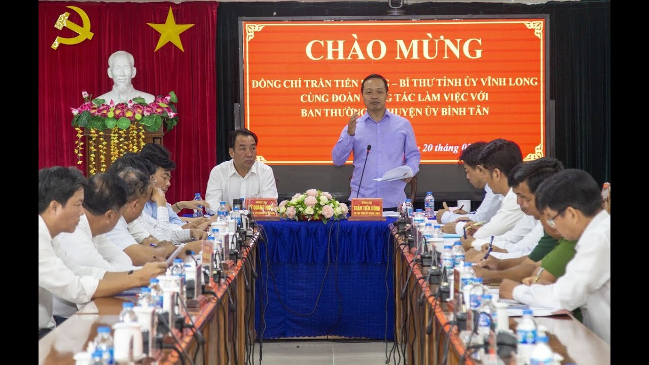 Bí thư Tỉnh ủy Trần Tiến Dũng làm việc với Huyện ủy Bình Tân về công tác chuẩn bị đại hội