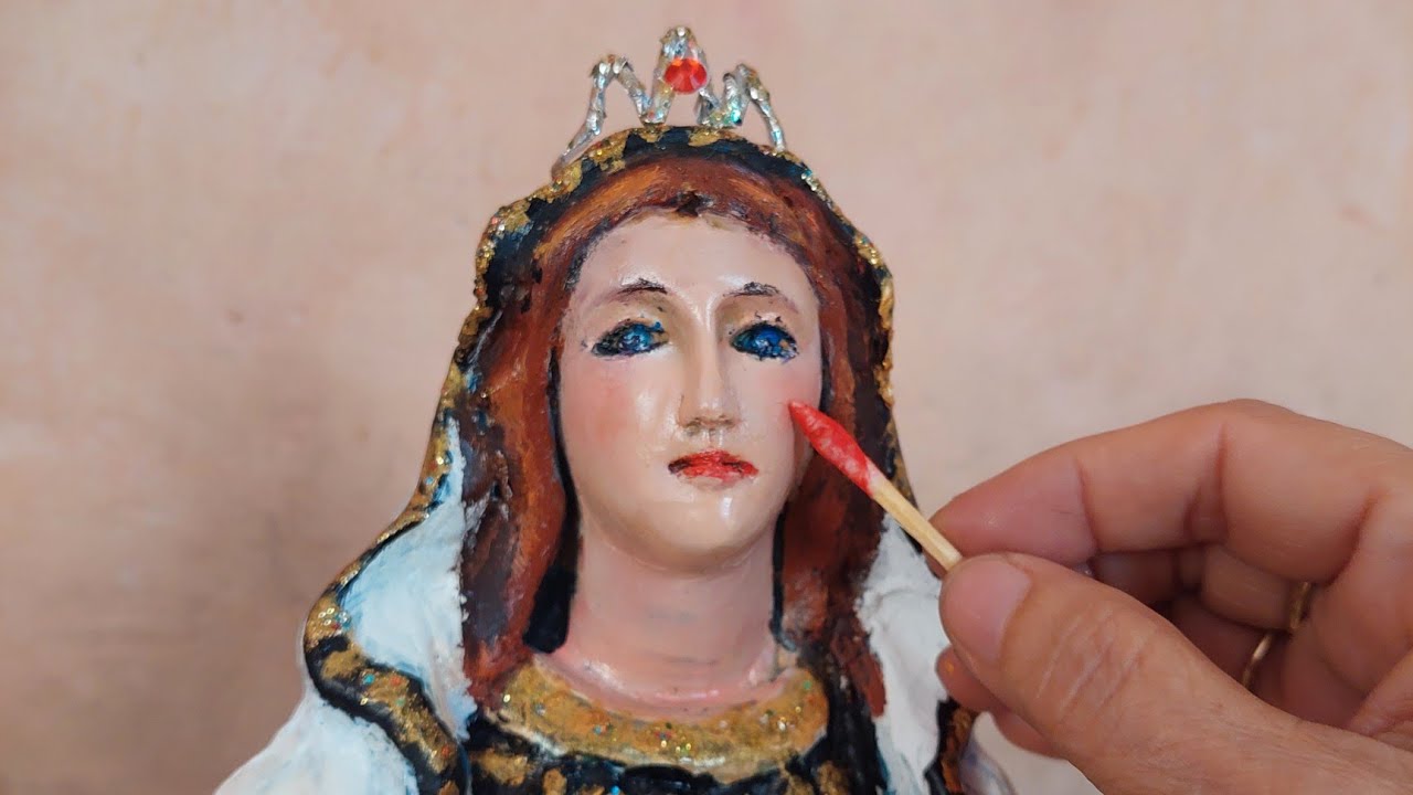 How I restore and beautify mama mary's fully damaged statue