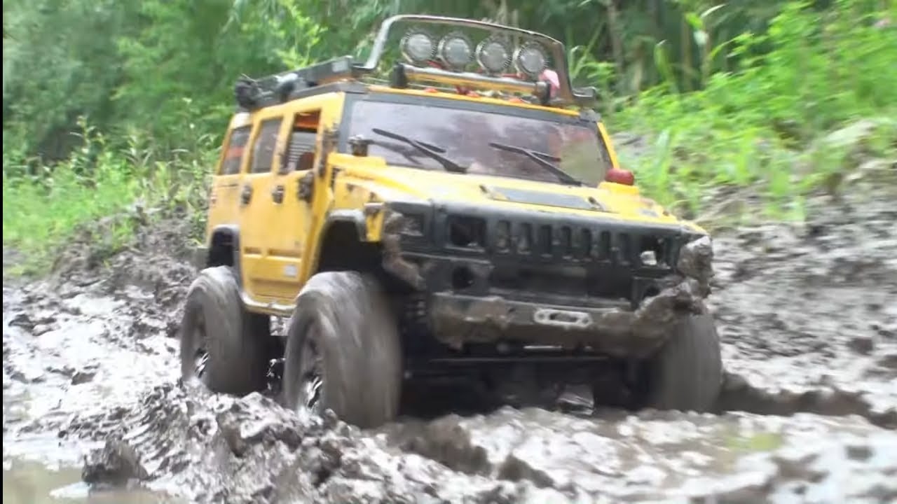 RC OFF Road TRUCKS MUD BOG - Man Truck 6x6 против 4x4 Hummer H2 против Jeep Wrangler Rubicon