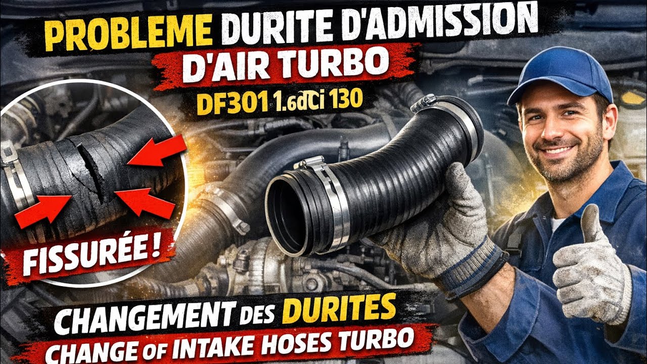 Changement durite d'admission d'air turbo DF301 1.6dci 130 Change of intake hoses turbo