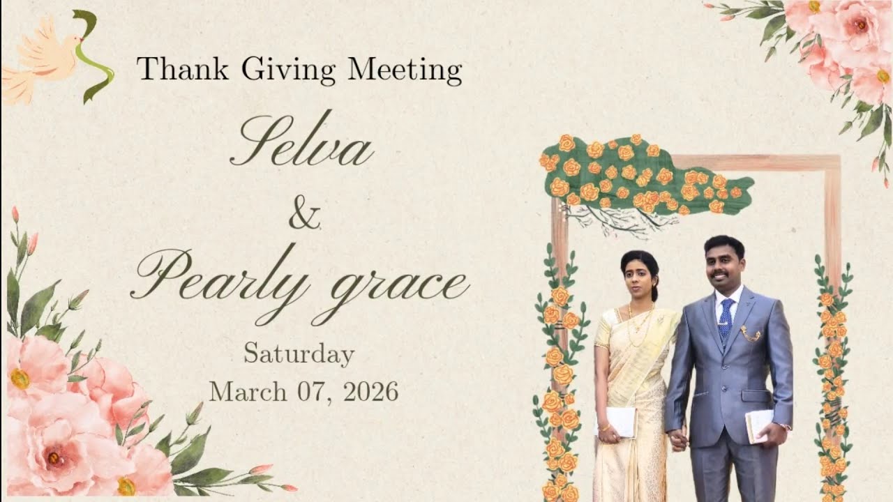 Thank Giving Meeting | Selva & Pearly Grace | Peniel House Of Woship | 07-Mar-2026