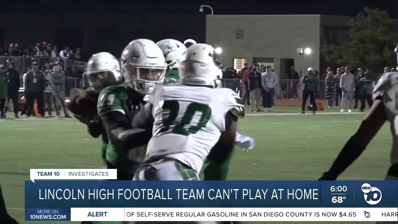 Lincoln High football team struggles without home field