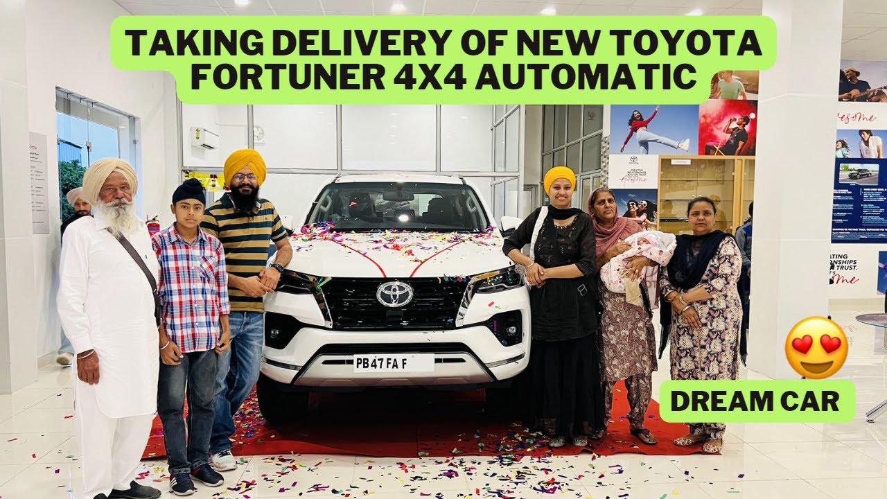 taking delivery of new toyota fortuner 4x4 automatic | 2023 |