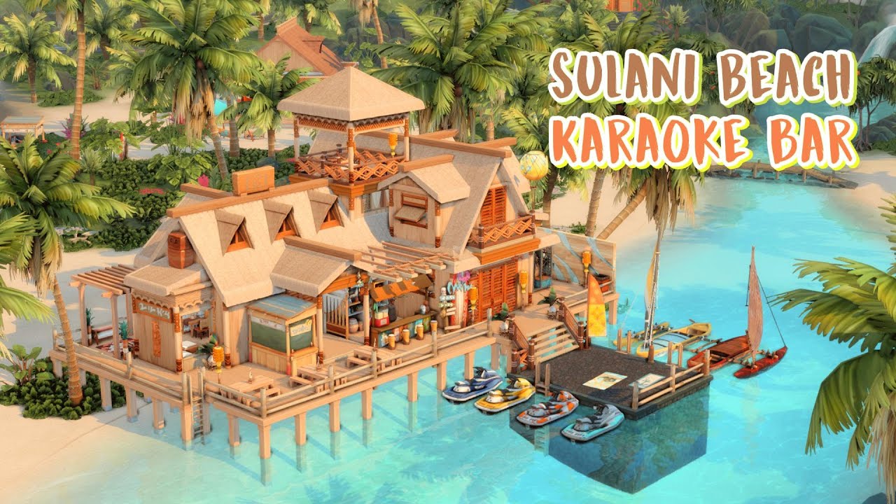 Sulani Beach Karaoke Bar || (no CC) The Sims 4 Speed Build