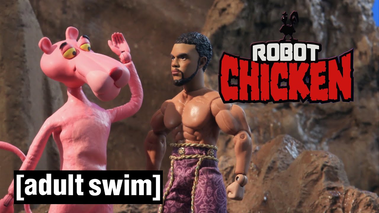 Robot Chicken | Black Panther vs. Pink Panther | Adult Swim UK 🇬🇧