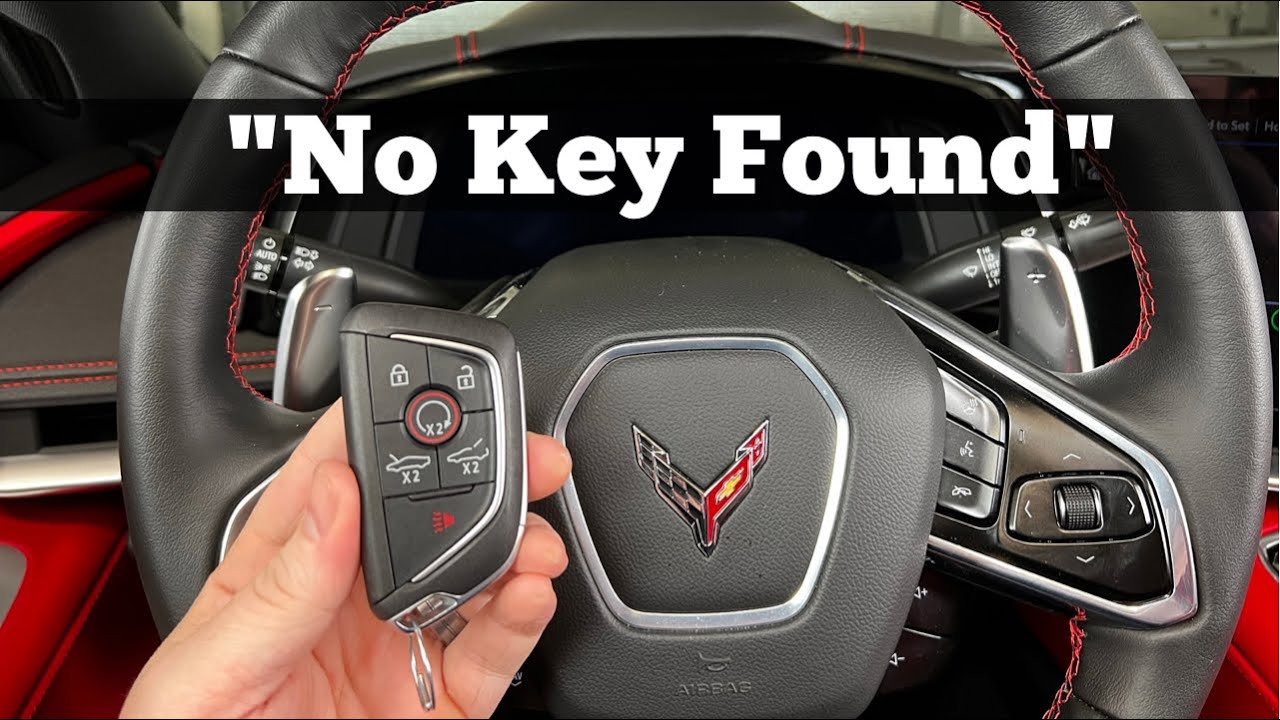 How To Start A 2020 - 2024 Chevy Corvette With No Key Found - Dead Chevrolet C8 Remote Fob Battery