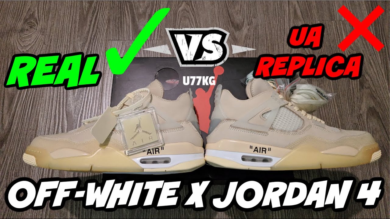 OFF WHITE x AIR JORDAN 4 SAIL — «НАСТОЯЩИЕ» против «ПОДДЕЛКИ UA Replica» {Обзор Jordan 4s Sail, р...
