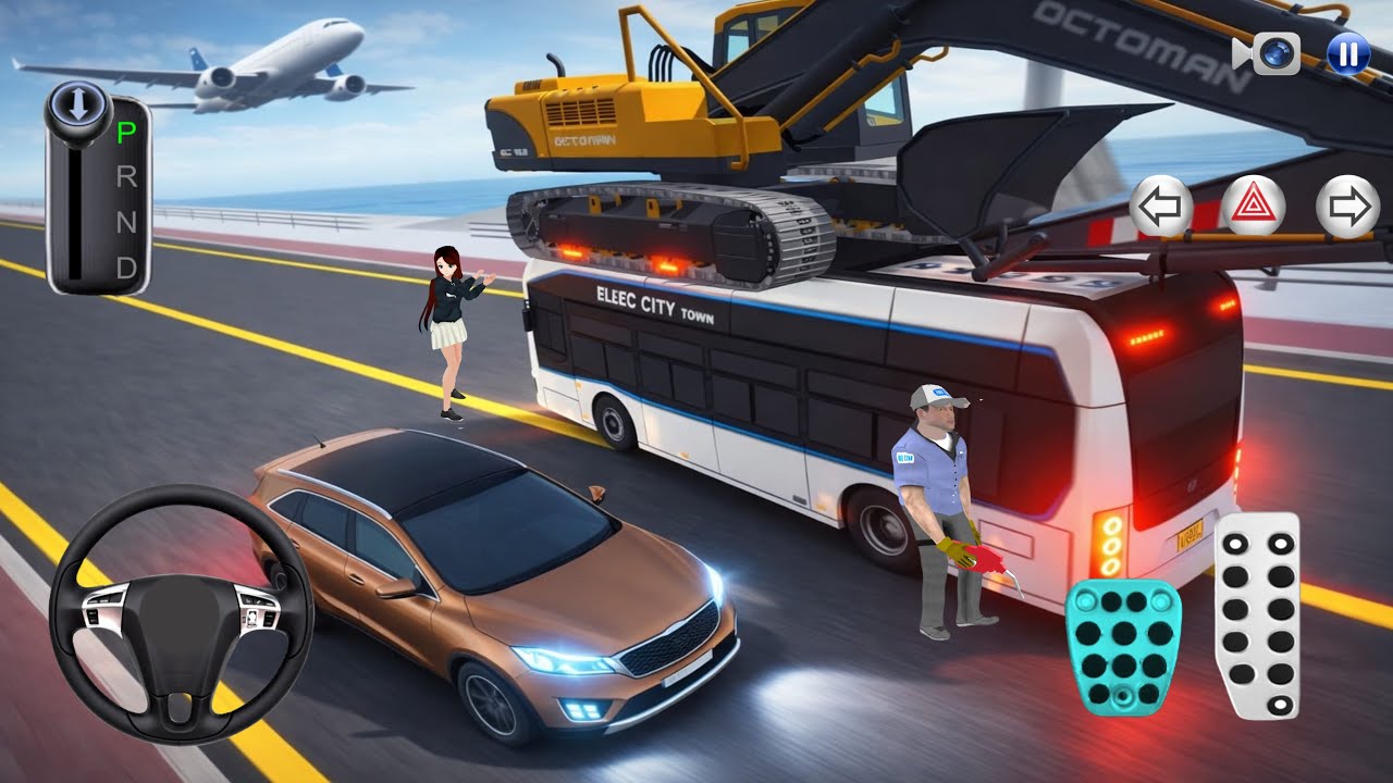 🏗️ JCB Loading on Bus 3D Driving Class 2026 - 3D Driving Class - Car Game -3D -Gameplay android 