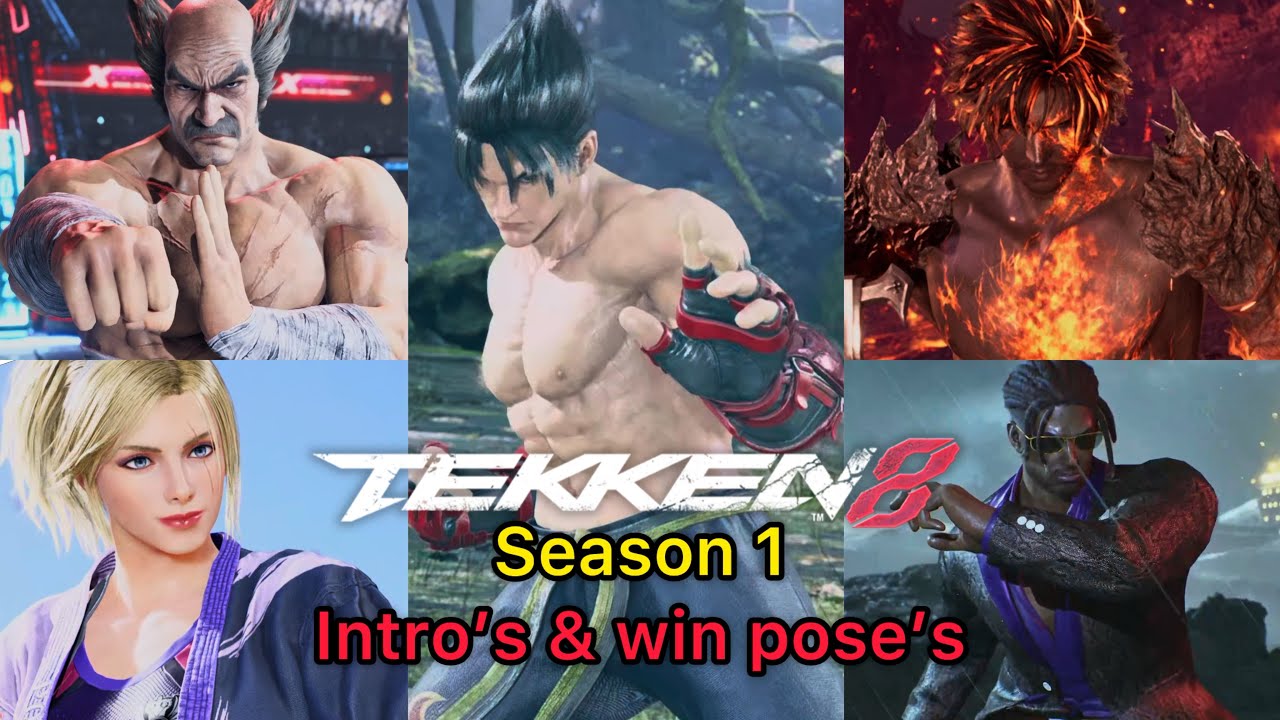 Tekken 8 : All Intros & Win Poses - All Characters including all Season 1 dlc characters