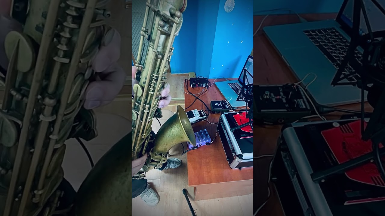 Saxophone with FX pedal Chase Bliss Mood MKII