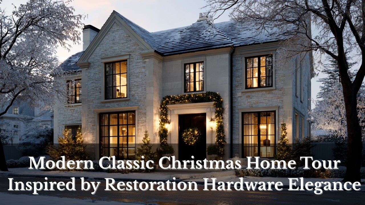 🎄Modern Classic Christmas Home Tour | Inspired by Restoration Hardware Elegance