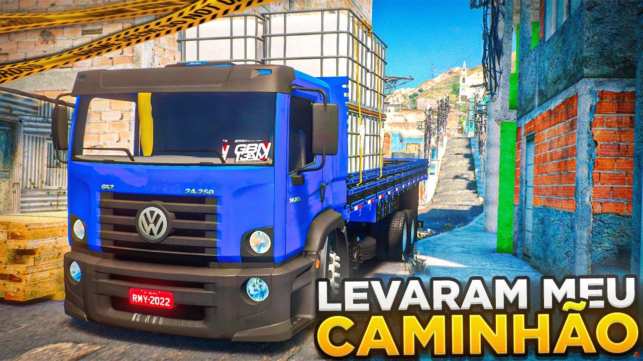 GTA V: VIDA DE CAMINHONEIRO | FIQUEI PRESO DENTRO DA FAVELA COM MEU CAMINHÃO!😱 #387