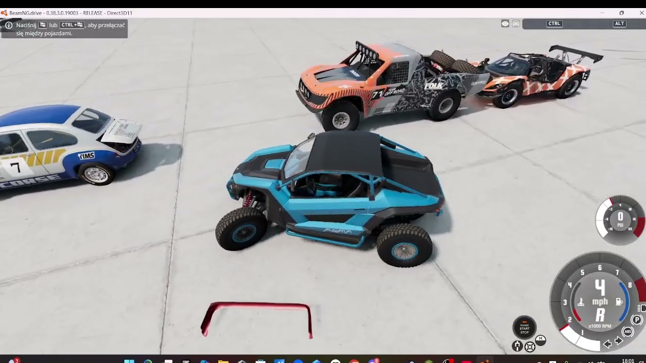 Tor przeszkód w grze BeamNg.drive