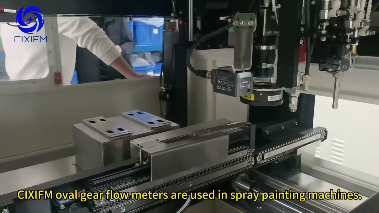 CIXIFM oval gear flow meters are used in spray painting machines #flowmeter #flowmeters #flowsensor