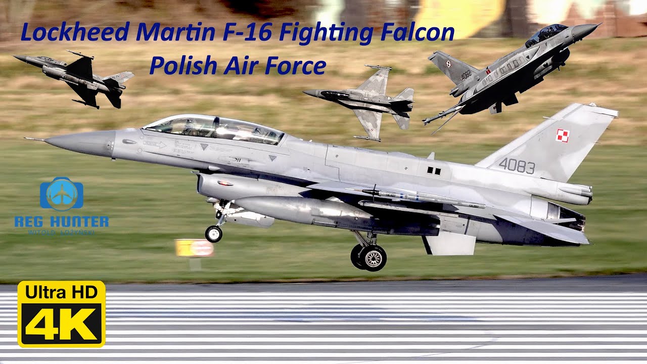 20 minutes of Lockheed Martin F-16 Fighting Falcon at Poznań - Krzesiny Air Base