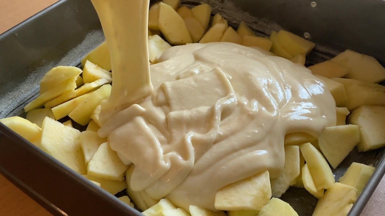 Рецепт яблочного пирога за 5 минут: быстро, просто и очень вкусно!