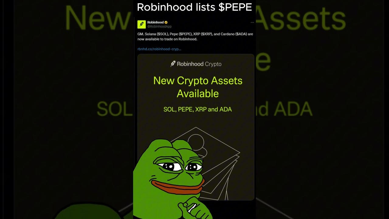 Robinhood lists $PEPE! Meme Super Cycle Confirmed?
