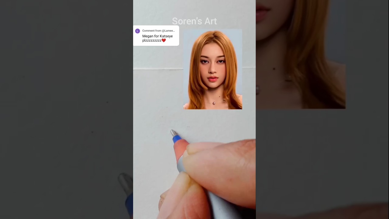 Katseye Megan drawing with her name | Soren's Art #katseye #megan #kpop #drawing #sjram