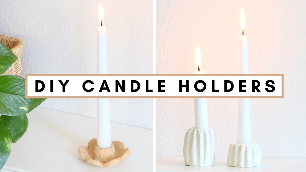 *EASY* DIY candlestick holders 🕯️DAS air dry clay review
