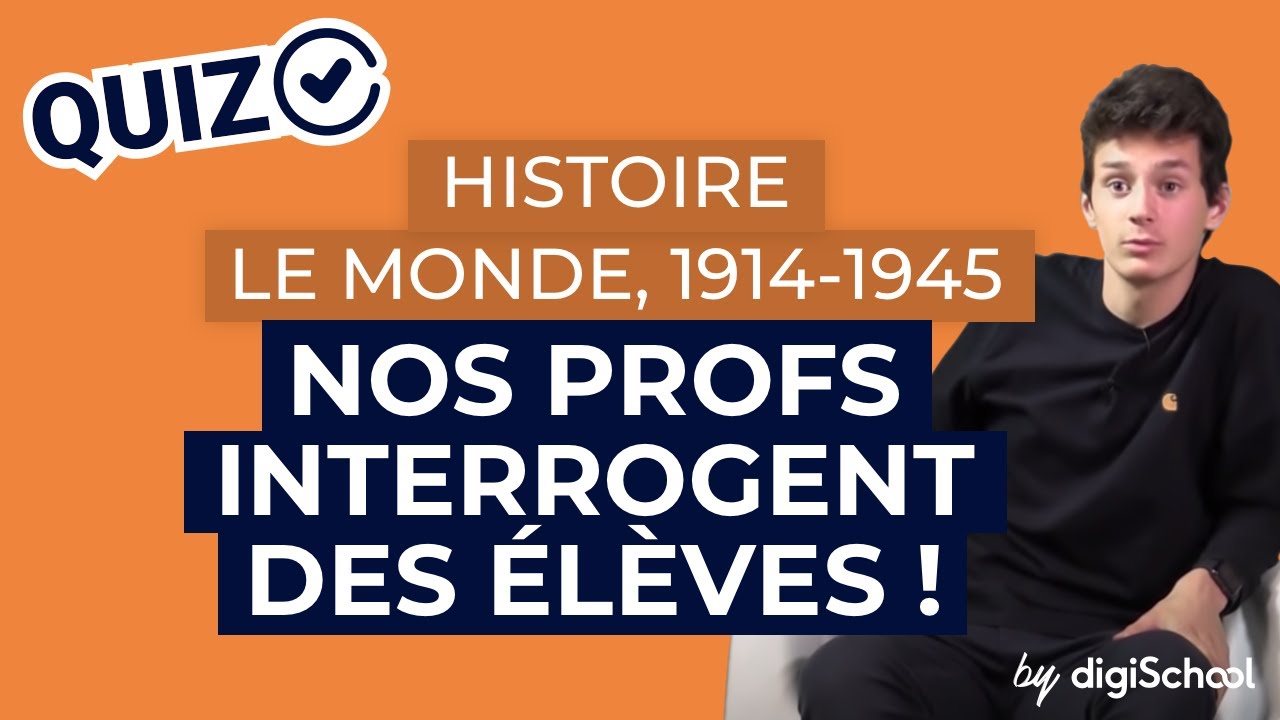 #digiQuiz | Brevet d'Histoire : les 3e répondent à notre quiz sur le monde de 1914 à 1945 !