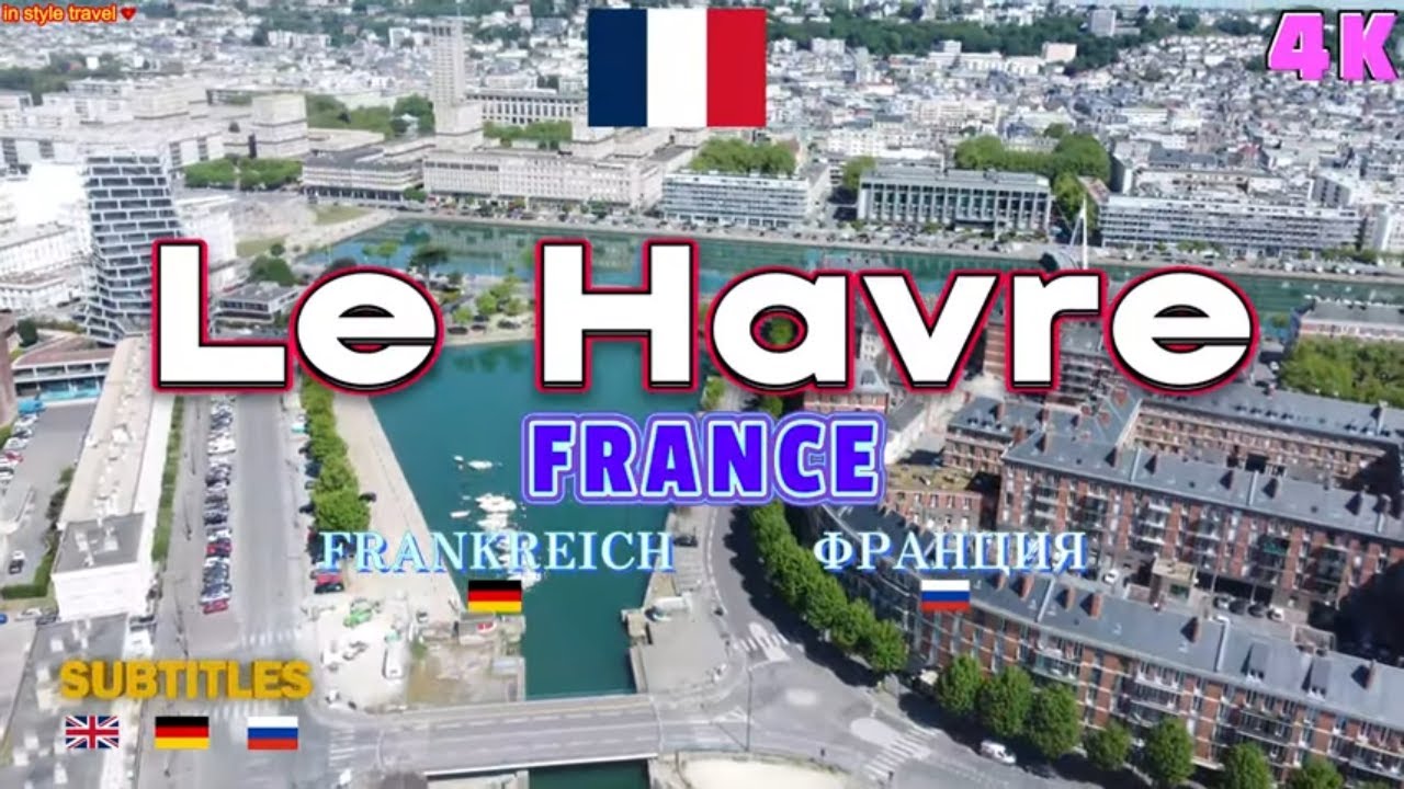 LE HAVRE - FRANCE fly over the city. Le Havre, Frankreich, fliegen Sie über die Stadt. Гавр франция.