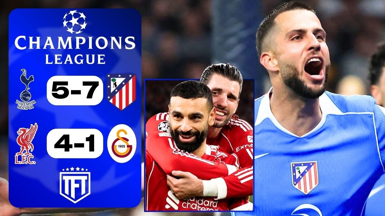 Salah HITS 50 & Liverpool SMASH IT! Liverpool 4-1 Galatasaray Highlights! Spurs 5-7 Atletico Madrid