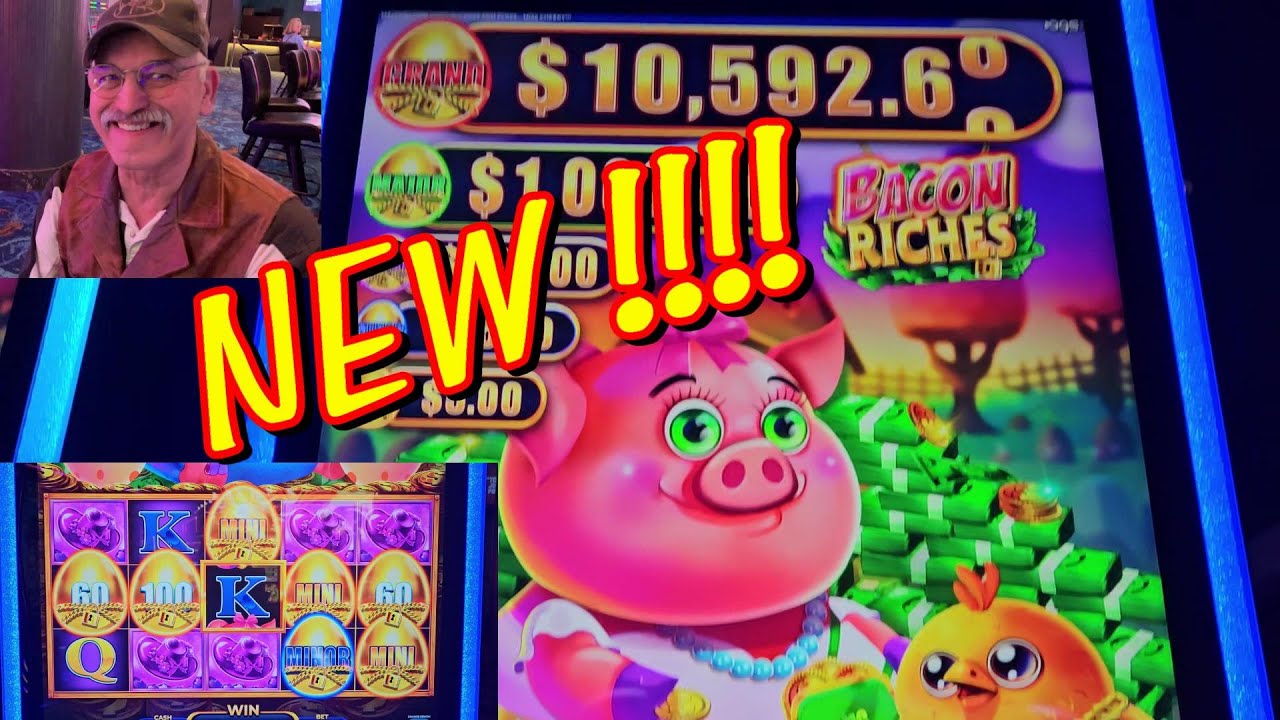 NEW ! Bacon Riches Slot Machine 🔥 Miss Cheeky Bonus !!!!!!!