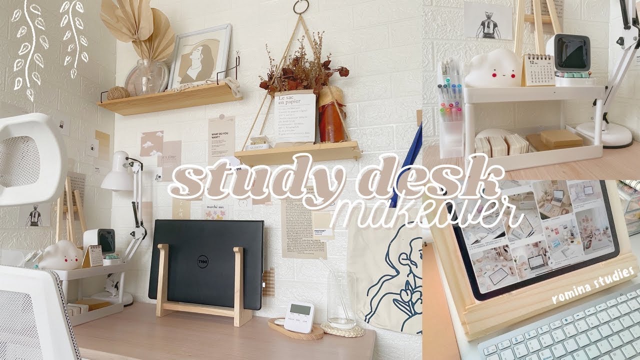 study desk makeover on a budget ✨ + shopee finds