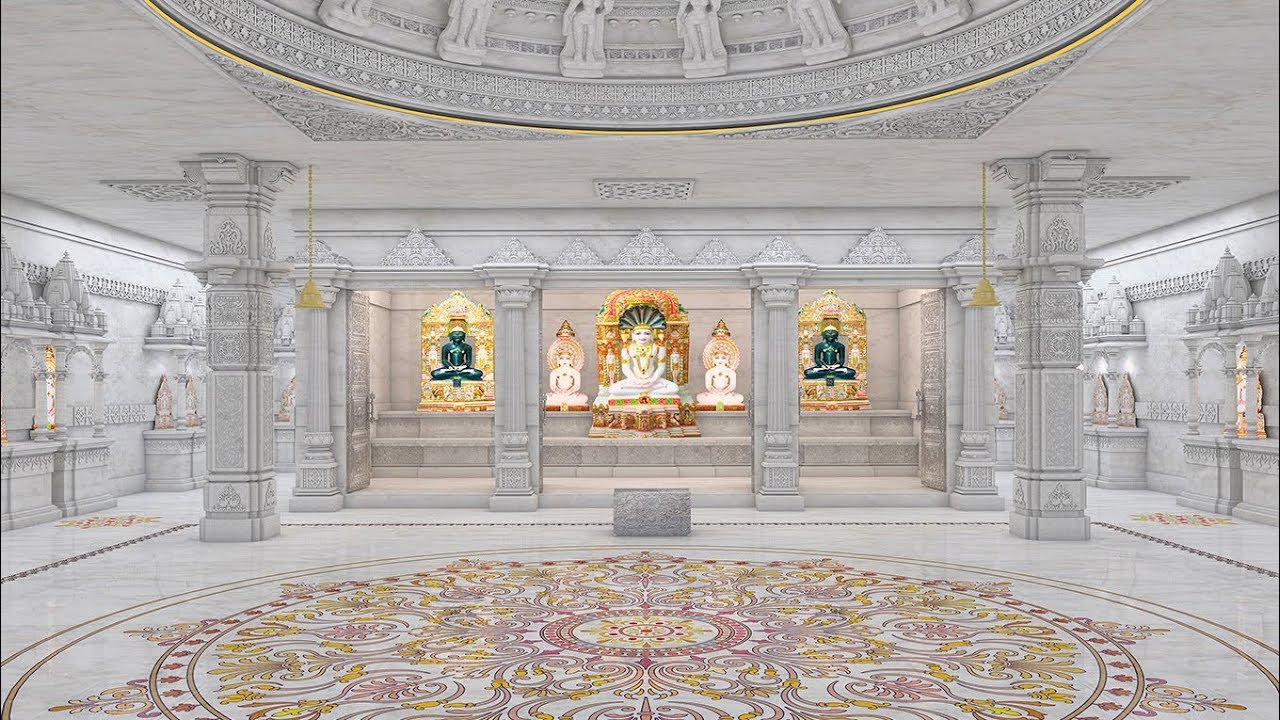 Derasar Jain temple Architecture and Interior 3D Walkthrough Animation, USA - Kems Studio