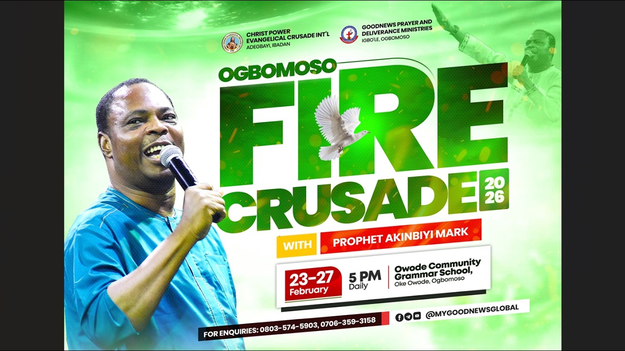 OGBOMOSO FIRE CRUSADE 2026 WITH PROPHET AKINBIYI MARK || POWER NIGHT || FRIDAY 27/02/2026