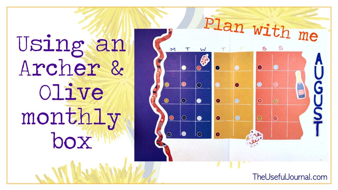 Using an Archer & Olive monthly kit for my August bullet journal spreads